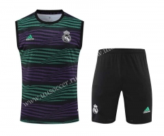 2023-24 Real Madrid Green&Purple Soccer Vest-418
