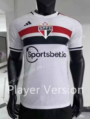 Player version 2023-24 Sao Paulo  Home White  Thailand Soccer Jersey AAA-9663