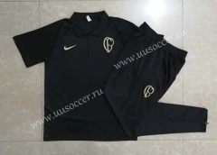 2023-24  Corinthians Black Thailand Polo Uniform-815