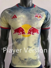 Player version 2023-24 New York Red Bulls  Home Yellow Thailand Soccer Jersey AAA-518