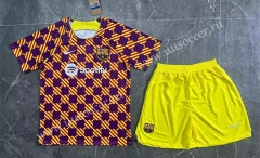 2023-24 Barcelona Red&Yellow Soccer Uniform-8975