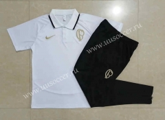 2023-24  Corinthians White Thailand Polo Uniform-815