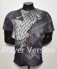Player verison 2023-24 Club America Black&  White  Thailand Soccer Jersey AAA-5698