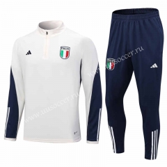 2023-24 Italy White Soccer Tracksuit-411