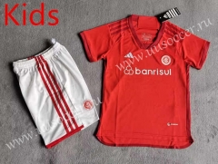 23-24 Brazil SC Internacional Home Red kids Soccer Uniform-8423