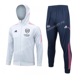 2023-24 Arsenal Light Gray Thailand Soccer Jacket Uniform- 815