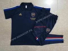 2023-24  Arsenal Royal Blue Thailand Polo Uniform-815