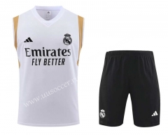 2023-24 Real Madrid White  Soccer Vest-4627