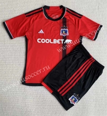 2023-24 CD Colo-Colo  Away Red Soccer Uniform-AY