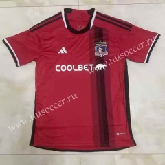 2023-24   Colo-Colo Away Red Thailand Soccer Jersey-1875