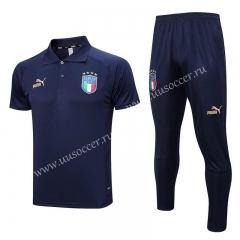 23-24 Italy Royal Blue Thailand Polo Uniform-815