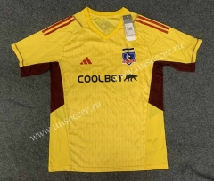 2023-24   Colo-Colo goalkeeper Yellow  Thailand Soccer Jersey-6032