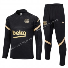 2023-24 Barcelona Black Thailand Tracksuit Uniform-815