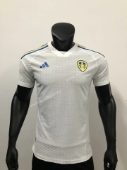 Player version 2023-24 Leeds United White  Thailand Soccer jersey AAA