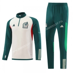 2022-23 Mexico Green&White Thailand Tracksuit Uniform-411