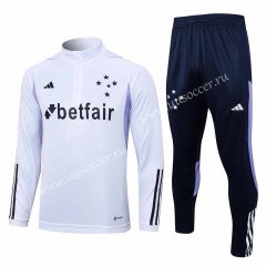 2023-24 Cruzeiro EC White  Thailand Tracksuit Uniform-815