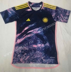 2023-24   Colombia  Away Black&Pink Thailand Soccer Jersey-8381