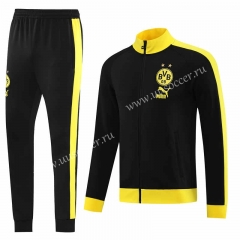 2023-24 Borussia Dortmund Black Soccer Jacket Uniform-LH