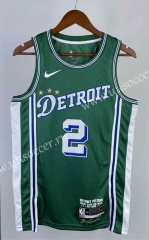 2023 City Version   NBA Detroit Pistons Green#2 Jersey-311