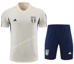 2023-24 Italy Beige  Thailand Soccer Jersey Soccer uniform-4627