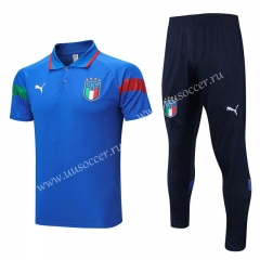 2023-24 Italy Cai Blue Thailand Polo Uniform-815