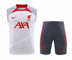 2023-24  Liverpool White Red Thailand Soccer Vest Uniform-418