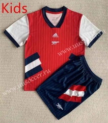 Retro version  Arsenal Home Red kids  Soccer Uniform-AY