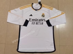 2023-24 Real Madrid Home White LS Thailand Soccer Jersey AAA-818