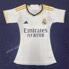 2023-24 Real Madrid Home White Thailand Female Soccer Jersey AAA-2390