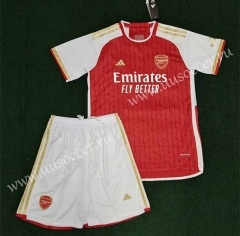 correct version 2023-24 Arsenal Home Red Soccer Uniform-8423