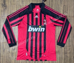 07-08 Retro Version AC Milan Home Red & Black LS Thailand Soccer Jersey AAA-SL