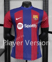 Player Version 2023-24  Barcelona Home Red&Blue Thailand Soccer Jersey AAA-4514
