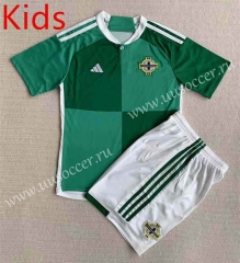 2023-24 Northern Ireland Home Green kids Soccer Uniform-AY