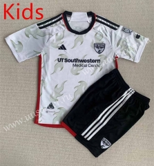 2023-24 FC Dallas Away White  Thailand kids Soccer Uniform-AY