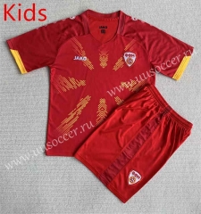 2023-24 North Macedonia  Home Red Soccer kids Uniform-AY