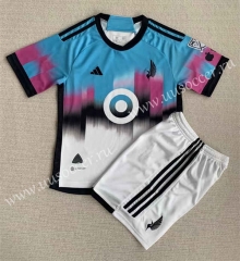 2023-24 Minnesota United Away Blue&White  Thailand Soccer Uniform-AY