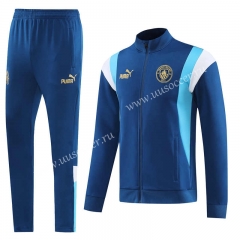 2023-24 Manchester City Royal  Blue Thailand Soccer Jacket Uniform-LH