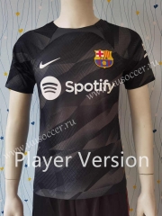 Player Version 2023-24  Barcelona Goalkeeper  Black Thailand Soccer Jersey AAA-807