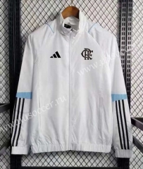 2023-24 Flamengo White Wind Coat With Hat-GDP
