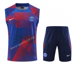 2023-24 Paris SG Red& Blue Thailand Soccer Vest Uniform-4627