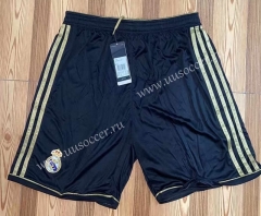 2011-2012 Real Madrid  Away Black GoldenThailand Soccer Shorts-6590