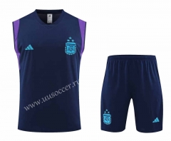 2023-24 Argentina Purple  Thailand Soccer Vest Uniform-4627
