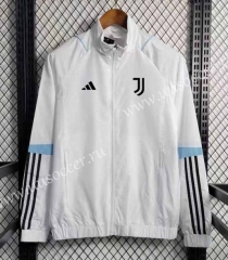 2023-24 Juventus FC White  Thailand Wind Coat With Hat-GDP