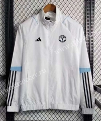 2023-24 Manchester United White  Wind Coat With Hat-GDP