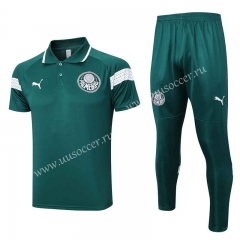 2023-24 SE Palmeiras Dark Green Thailand Polo uniform -815