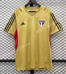 2023-24 São Paulo FC Gold Thailand Soccer Training Jersey-7358