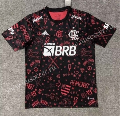 2023-24 CR Flamengo Red&Black Thailand  Soccer Training Jersey -2786