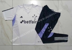 2023-24 Cruzeiro EC White  Thailand Tracksuit Short Uniform-815