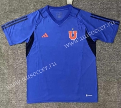 2023-24 Universidad de Chile Blue Thailand Soccer Training Jersey-2786