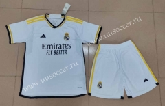 Correct Version 2023-24 Real Madrid Home White Soccer Uniform-718